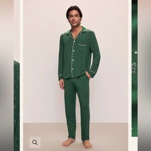 NWT EBERJEY William Printed TENCEL Modal Long PJ Set